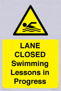 LANE CLOSED Swimming Lessons in Progress